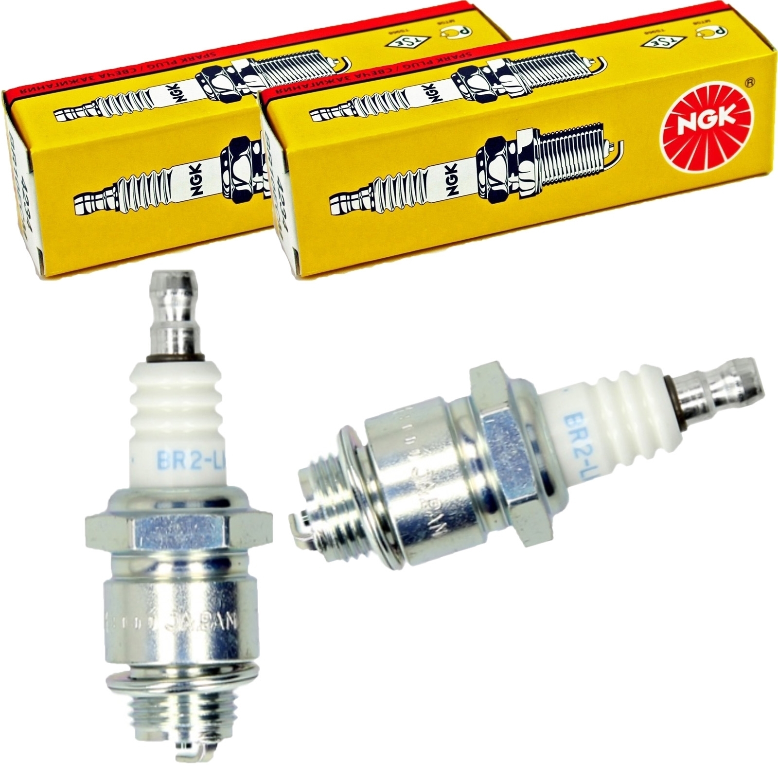 2x NGK BR2-LM 5798 Zündkerze für Rasenmäher Briggs & Stratton wie RJ19LM WSR5F GL
