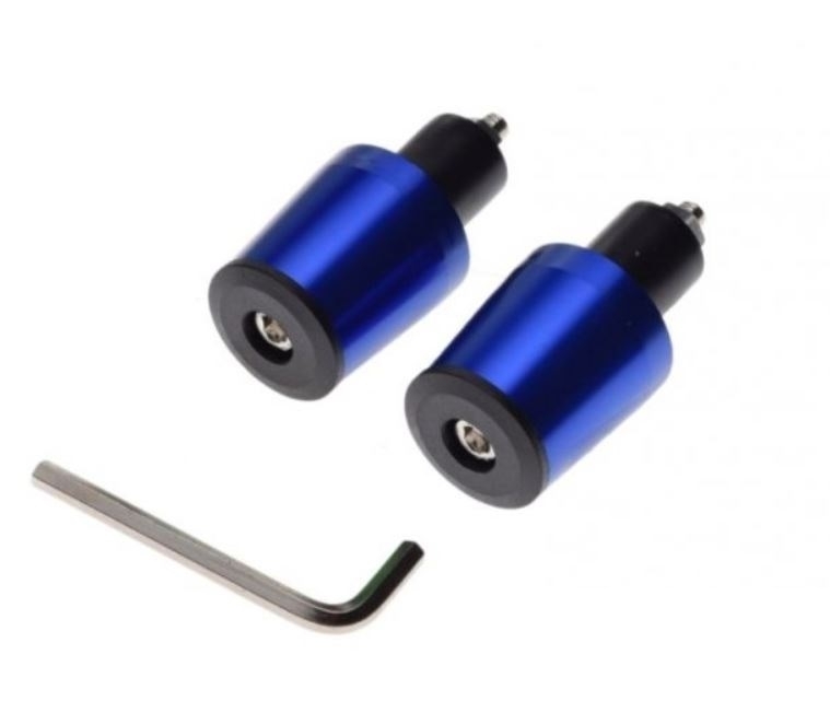 Motorrad Lenkerenden / Lenkergewichte 160g blau Vibrationsdämpfer