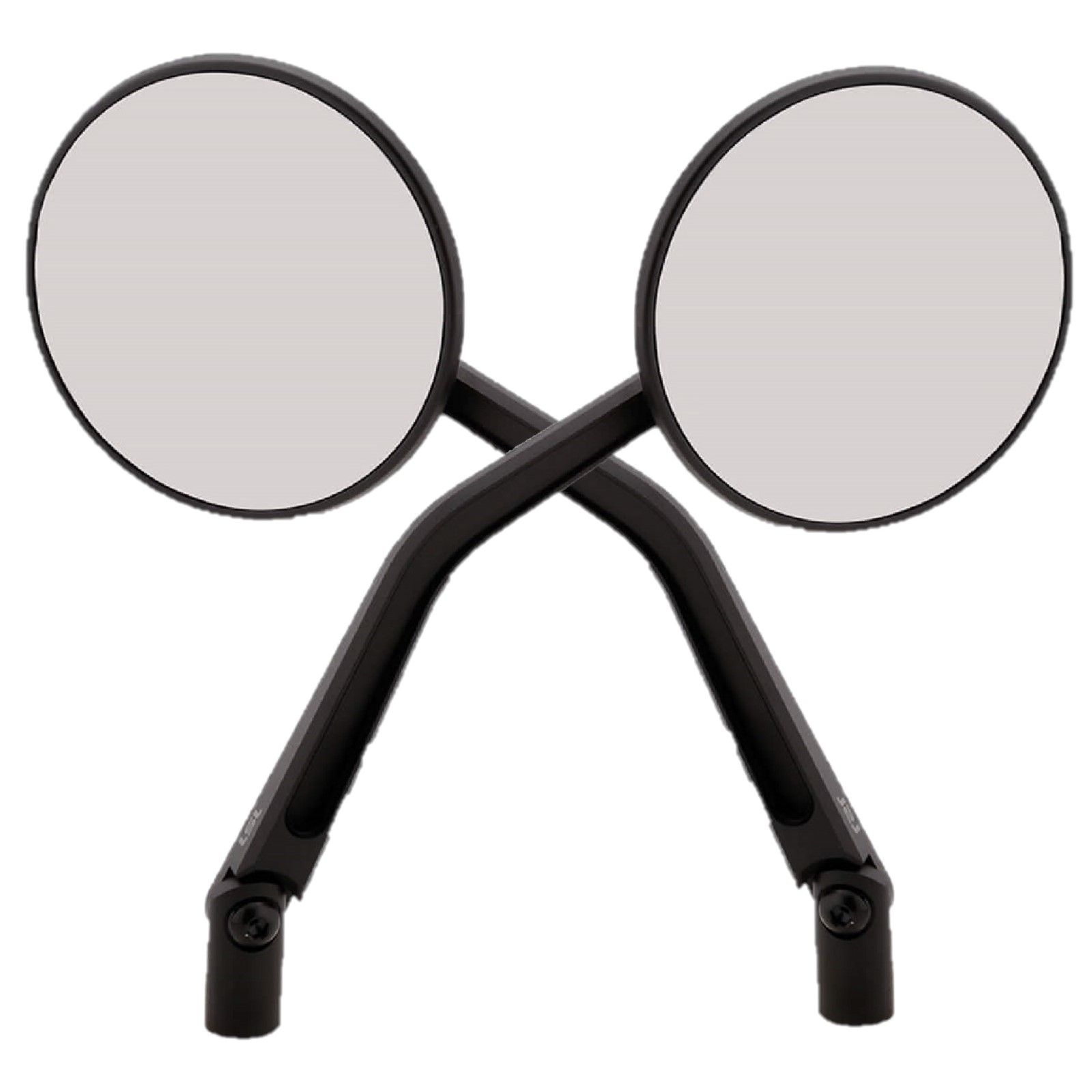 Spiegelpaar passt für viele Fahrzeuge aus Aluminium in schwarz mit M10 Gewinde Beidseitig montierbar