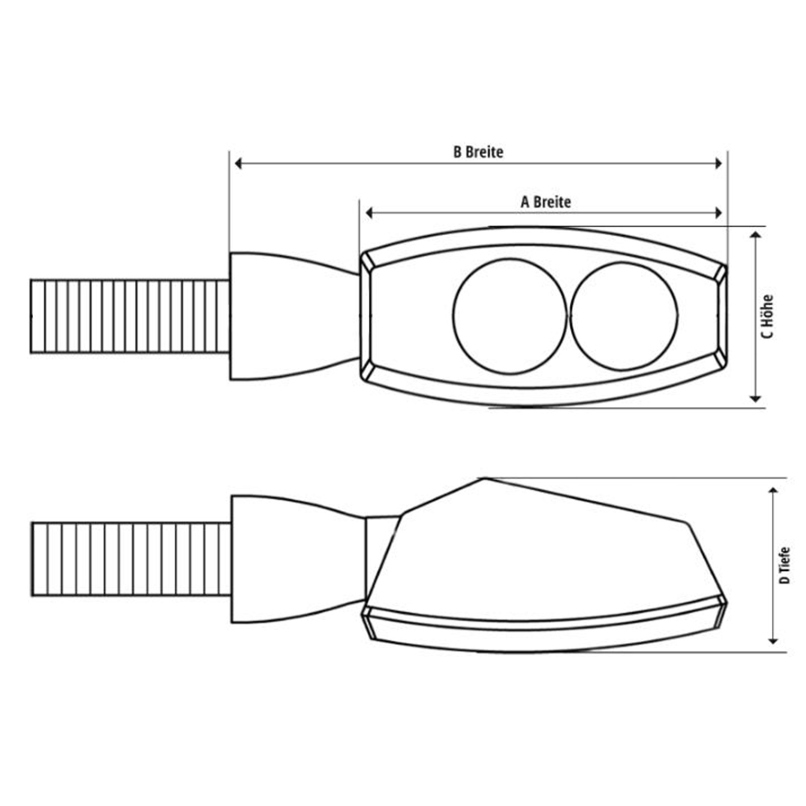 Shin Yo 203-058 Blinker Paar für Aprilia BMW Ducati Gas Gas Honda Husqvarna KTM Kawasaki Suzuki Yamaha vorne hinten