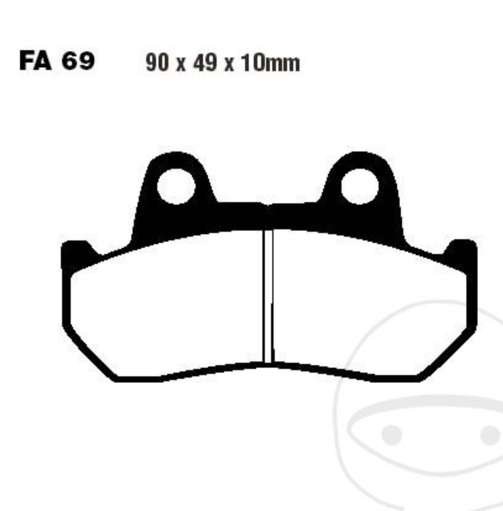 EBC Bremsbeläge FA069 für Honda CB NS CX FT GL VF XBR XL XLV