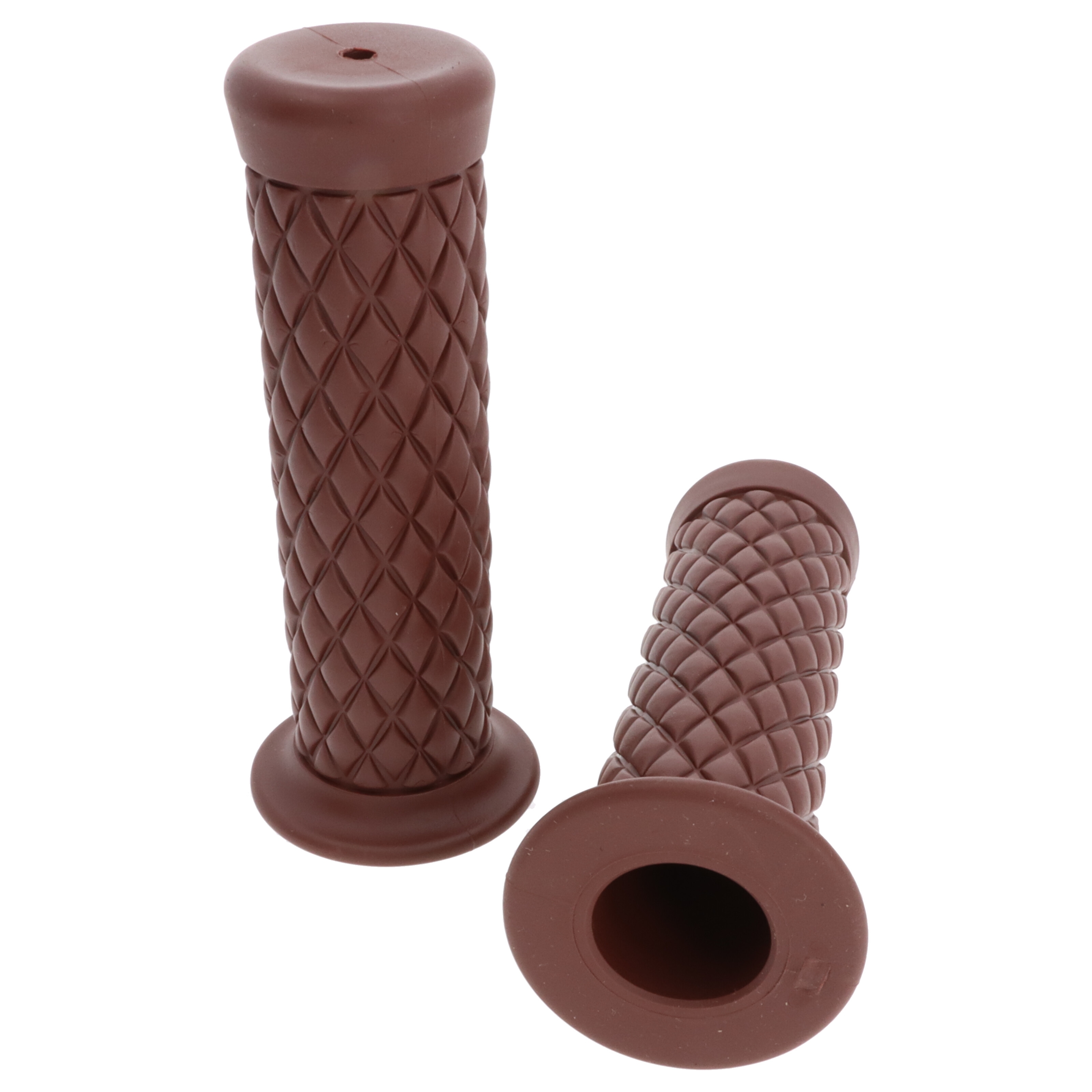 Motorrad Griffgummi-Paar braun 22/25mm für 7/8"-22 mm Lenker, Länge:124 mm