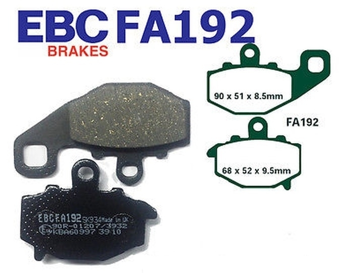 EBC Bremsbeläge FA192 für Kawasaki Z ZR ZZR GPZ ZX-6R 6RR 9R 10R ER-6N 6F KLE