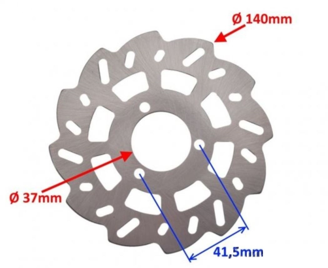 Bremsscheibe für Minibike Pocketbike Dirt Bike Cross ATV vorne oder hinten 142 mm