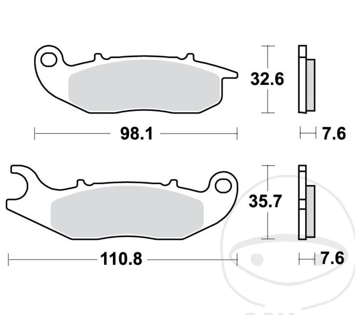 TRW MCB818SI Bremsbeläge vorne für Derbi Senda 125 Honda CRF 250 300 Motorhispania Rieju
