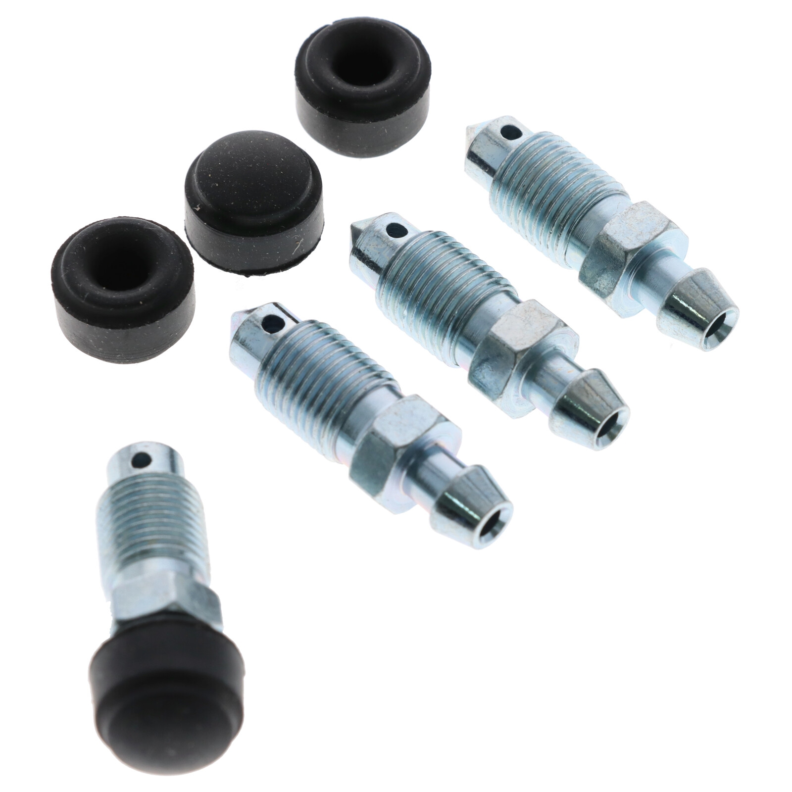 4x Quick Brake 0017-1 Bremsen Entlüfterschraube Entlüftungsventil M10x1x34 SW10 mit Kappen