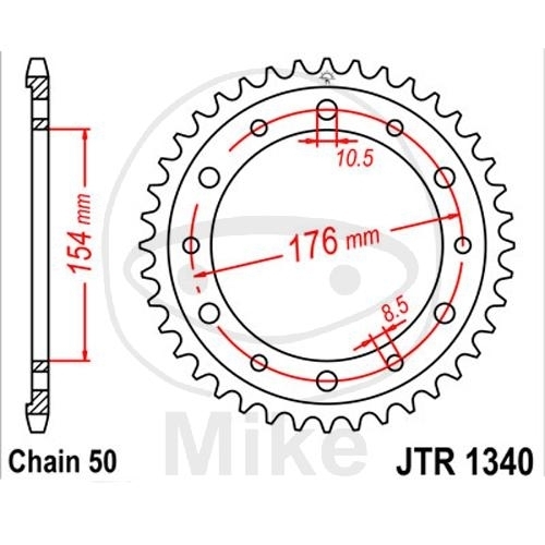 JT Kettenrad 45 Zähne Teilung 530 für Honda CBR1000R CBR1000RA VFR750F VFR800