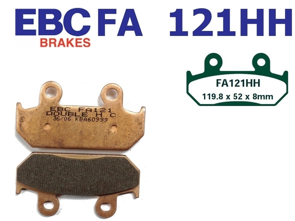EBC Bremsen Set vorne 2x MD6102 + 2x FA121HH Sintermetall