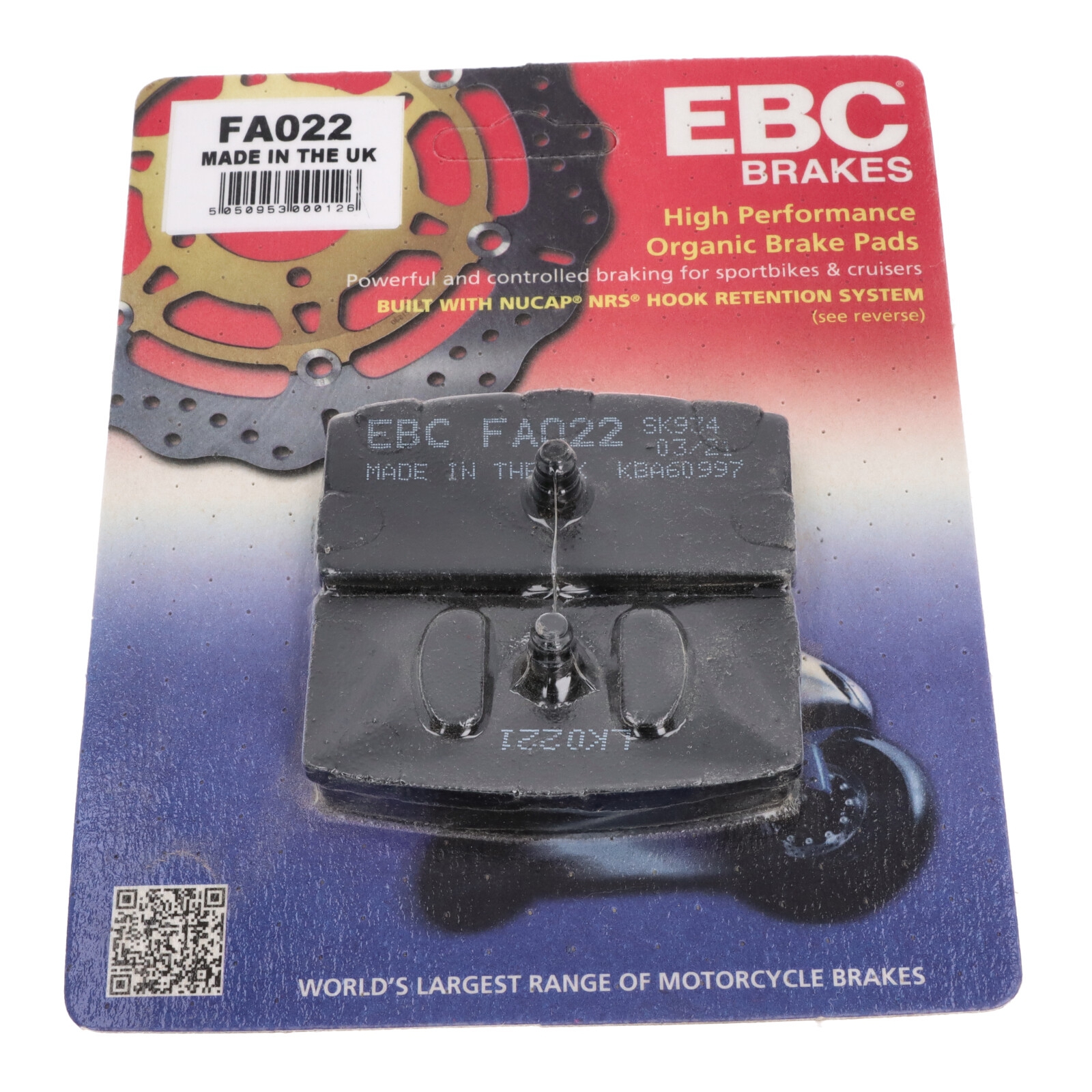 EBC FA022 Blackstuff Bremsbeläge vorne für BMW R60 R60/7 R75/6 R80 R90/6 R100
