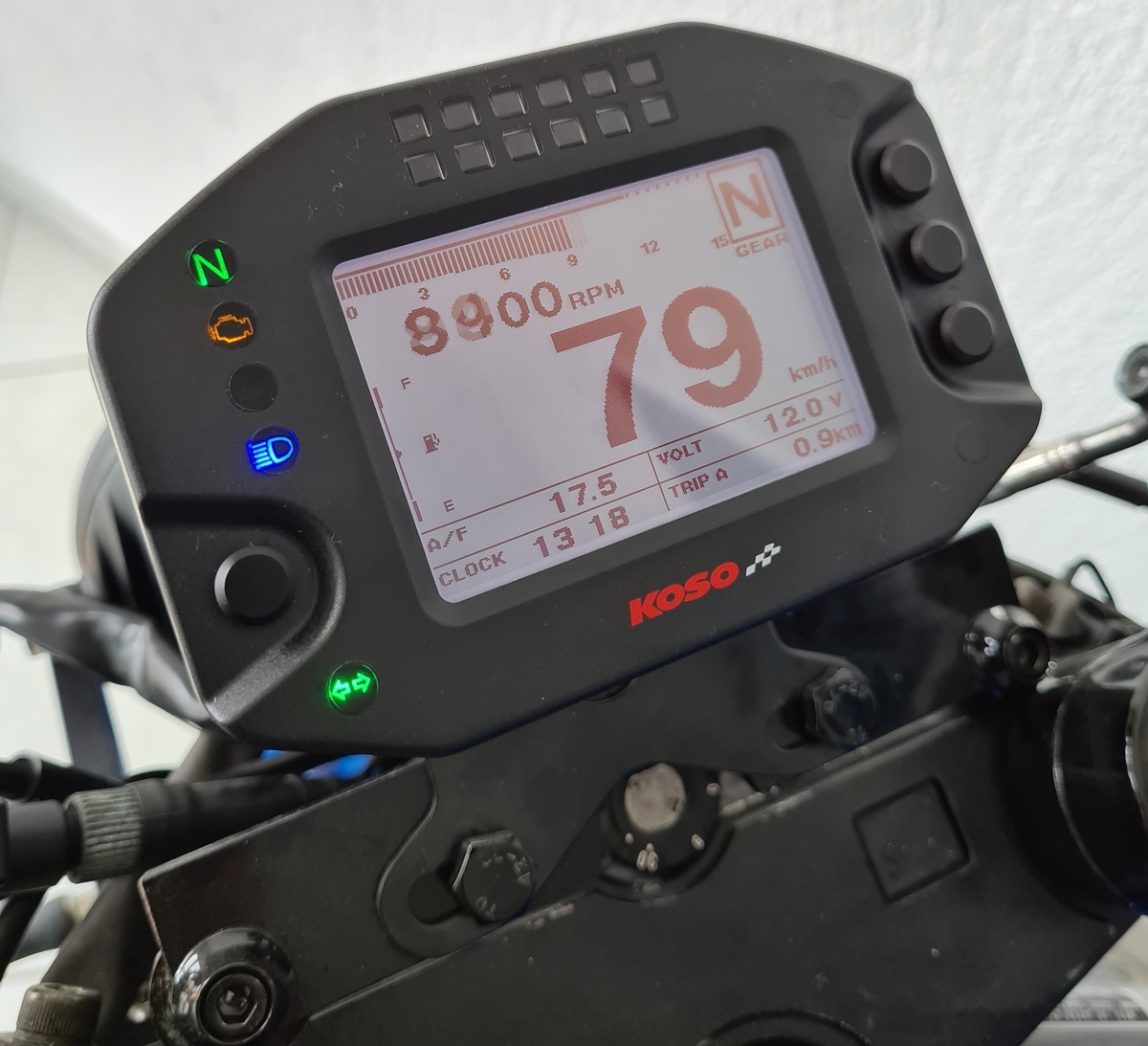 KOSO RS2 Multifunktions-Cockpit Tachometer Drehzahlmesser RPM Temperatur