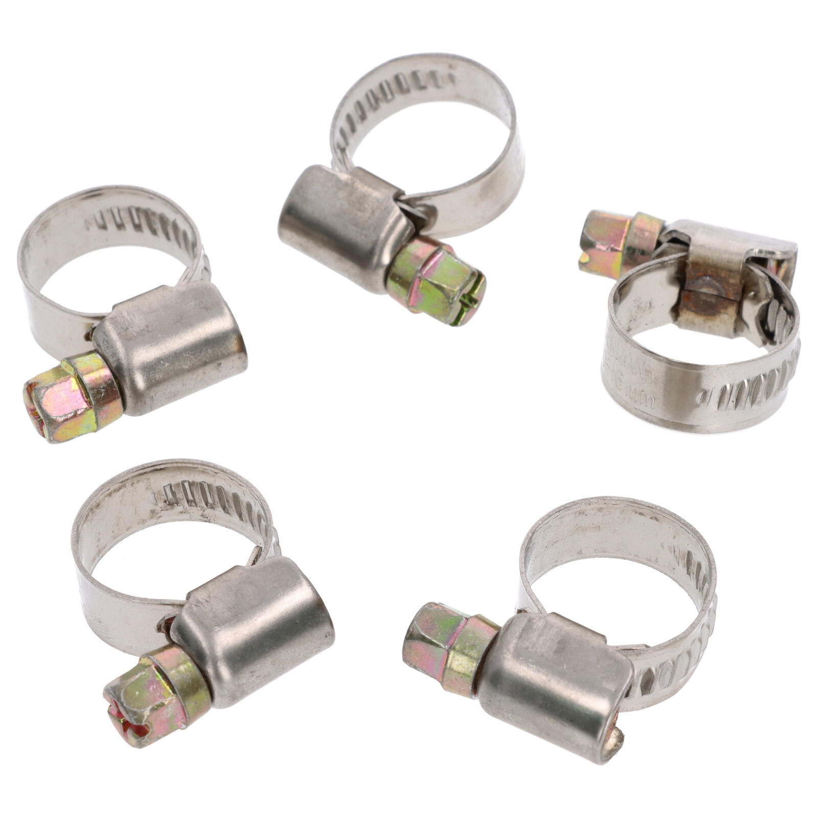 5x Schlauchklemme Spannbereich 10-16mm 9mm Rohrschelle Binder Schlauch W2 DIN3017