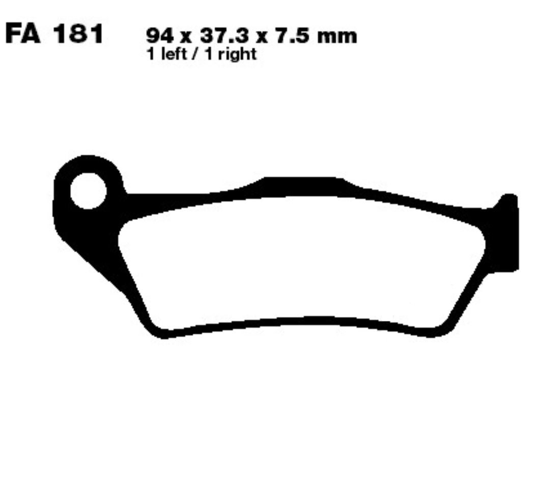 EBC Bremsbelagsatz für Yamaha YZF-R125 2008 - 2013 Anniversary 2012-2013 vorne + hinten