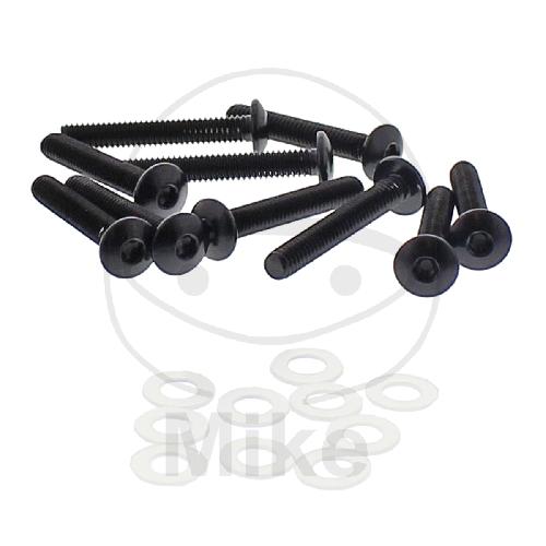 Pro Bolt Linsenschrauben-Satz M4 x 0.7mm 25mm schwarz
