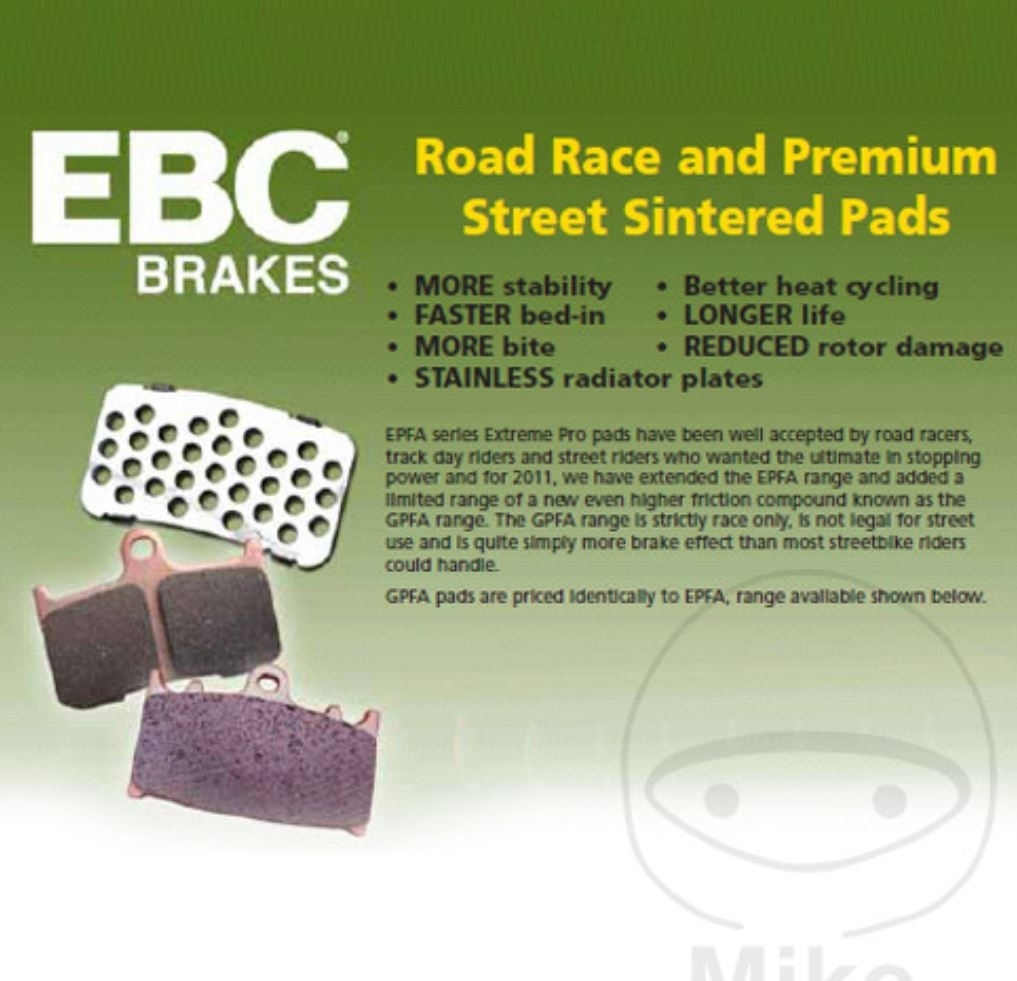 EBC Bremsbeläge EPFA231HH für Kawasaki ZR GPZ W ZR-7 VN Z KLV ER-6N ER-6F KLE