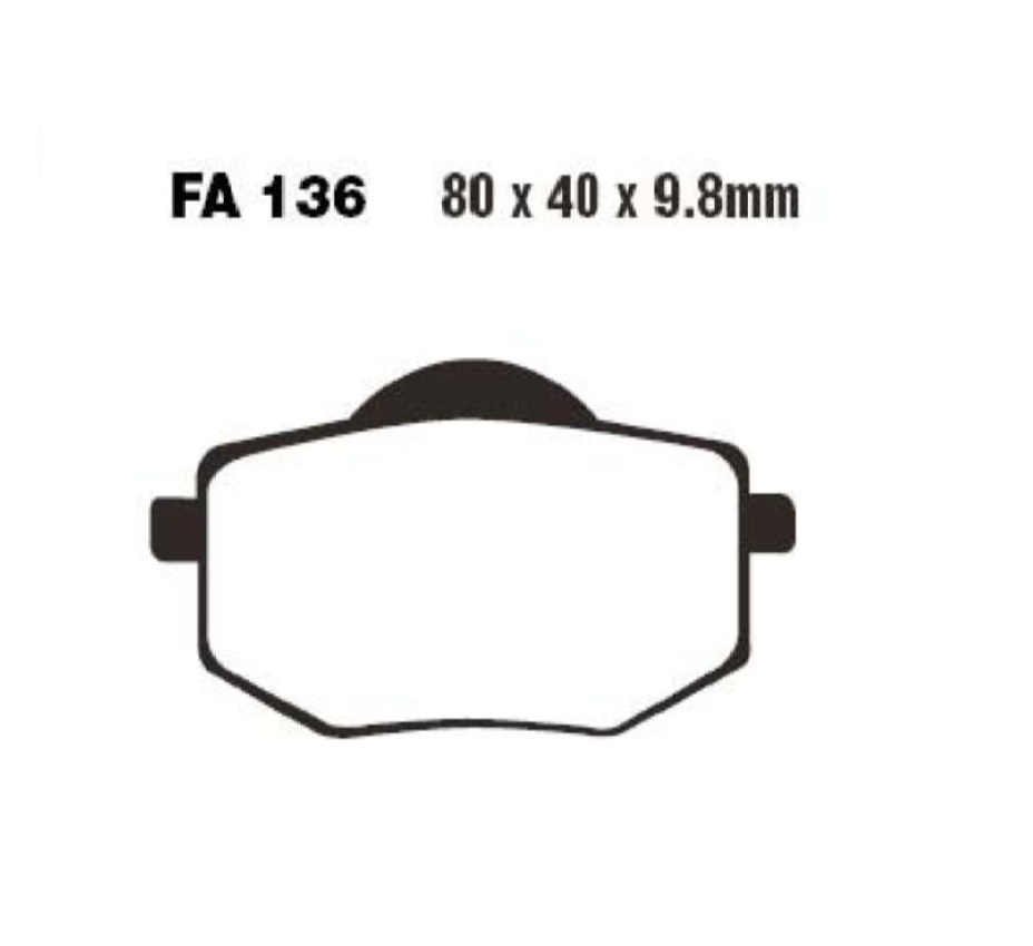 EBC Bremsbeläge FA136 für Yamaha XV 535 H N SH 2YL 3BR 2YL