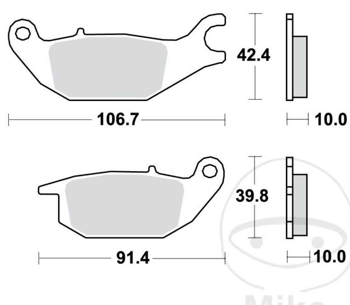 TRW MCB738 Bremsbeläge hinten für Honda XL125 V Varadero CBR125 R RW RS Repsol
