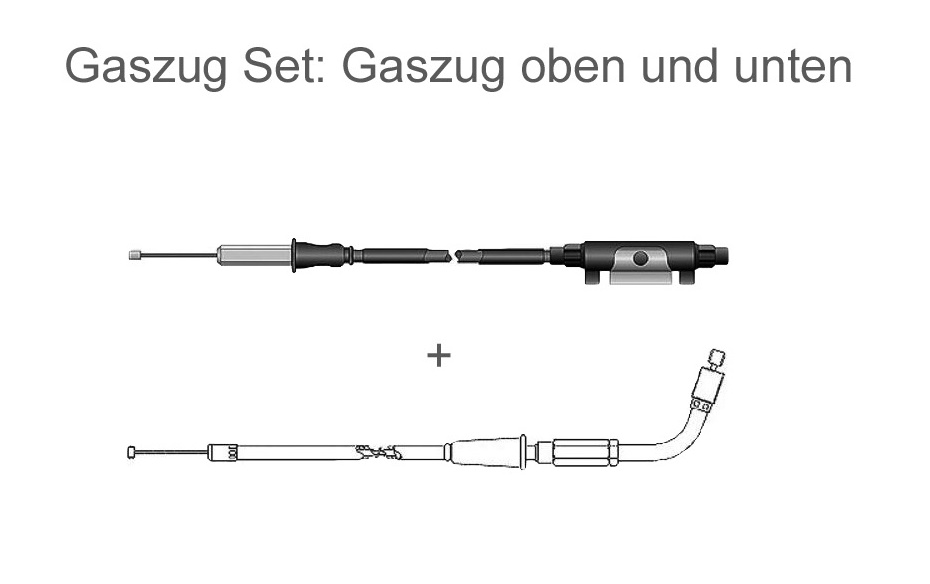 Gaszug Set Oben + Unten für Yamaha YN 50 Neos 1997-2007