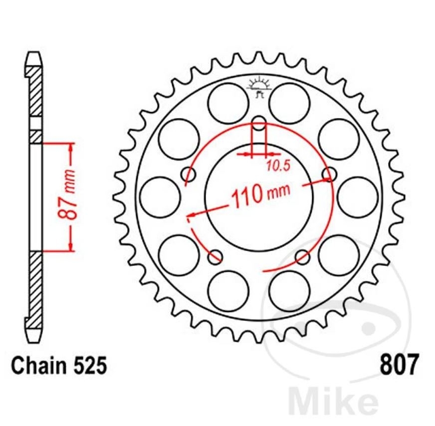 DID 525VX3 X-Ringkette Kettensatz verstärkt für Suzuki SV650S SV650SU, 15-44-108