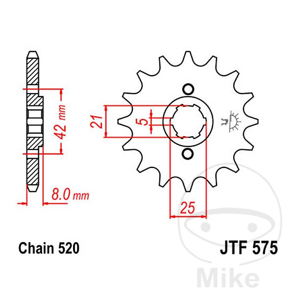JT Ritzel 16 Zähne Teilung 520 / 575.16 JT Sprockets
