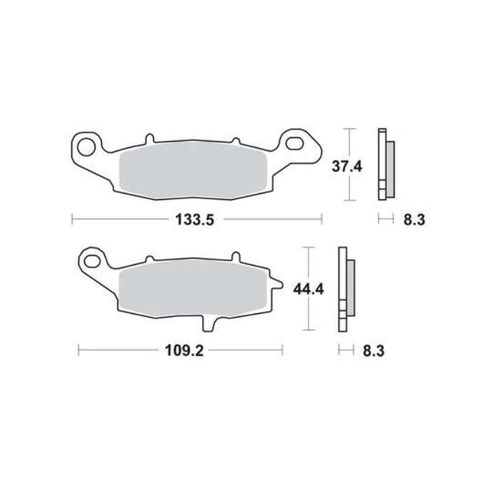 TRW MCB682 Bremsbeläge vorne für Kawasaki ER-6F ER-6N KLE KLR Suzuki GSF DL GSR GSX SFV