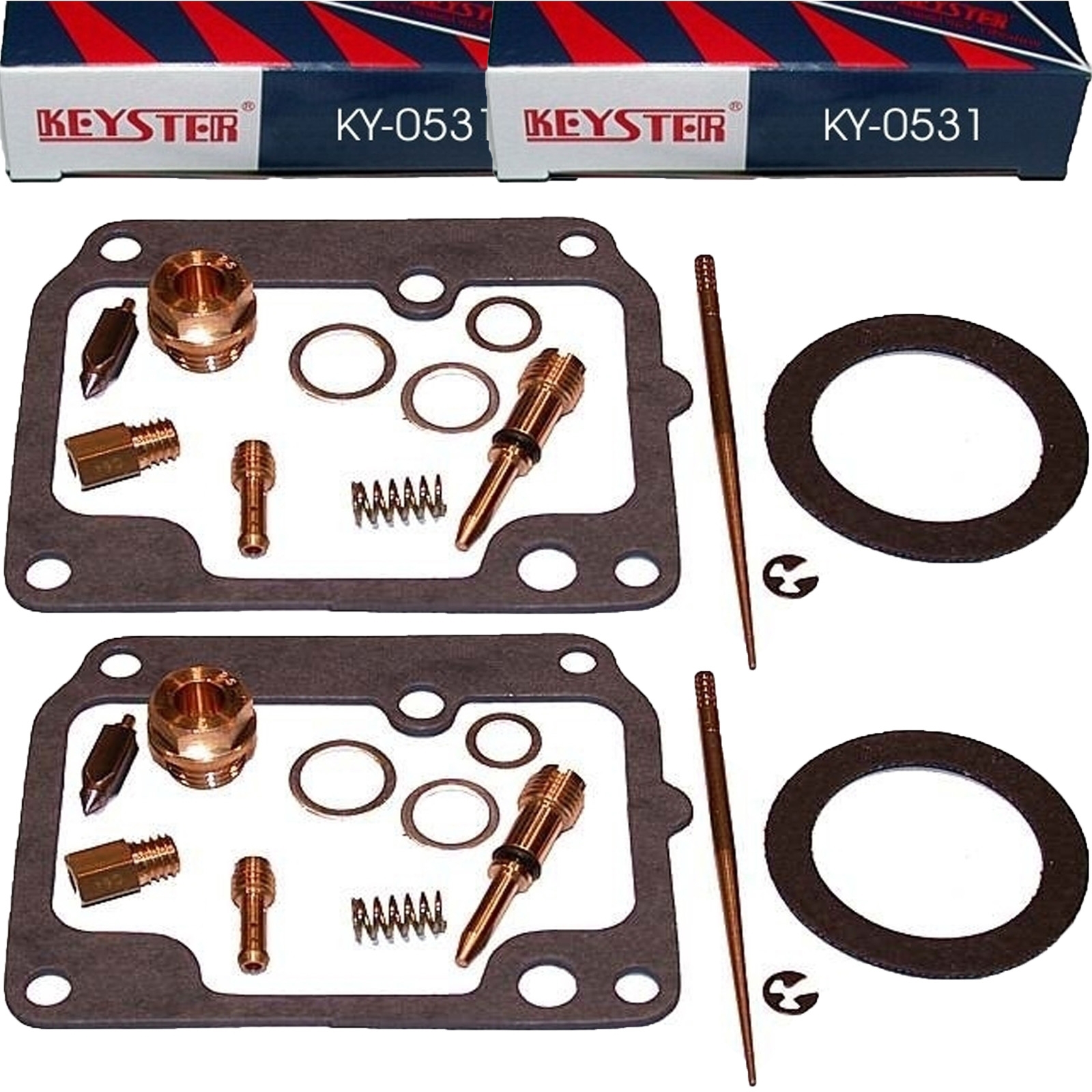 2x Keyster KY-0531 Vergaser Reparatursatz für Yamaha RD400 1A3 1978 - 1979