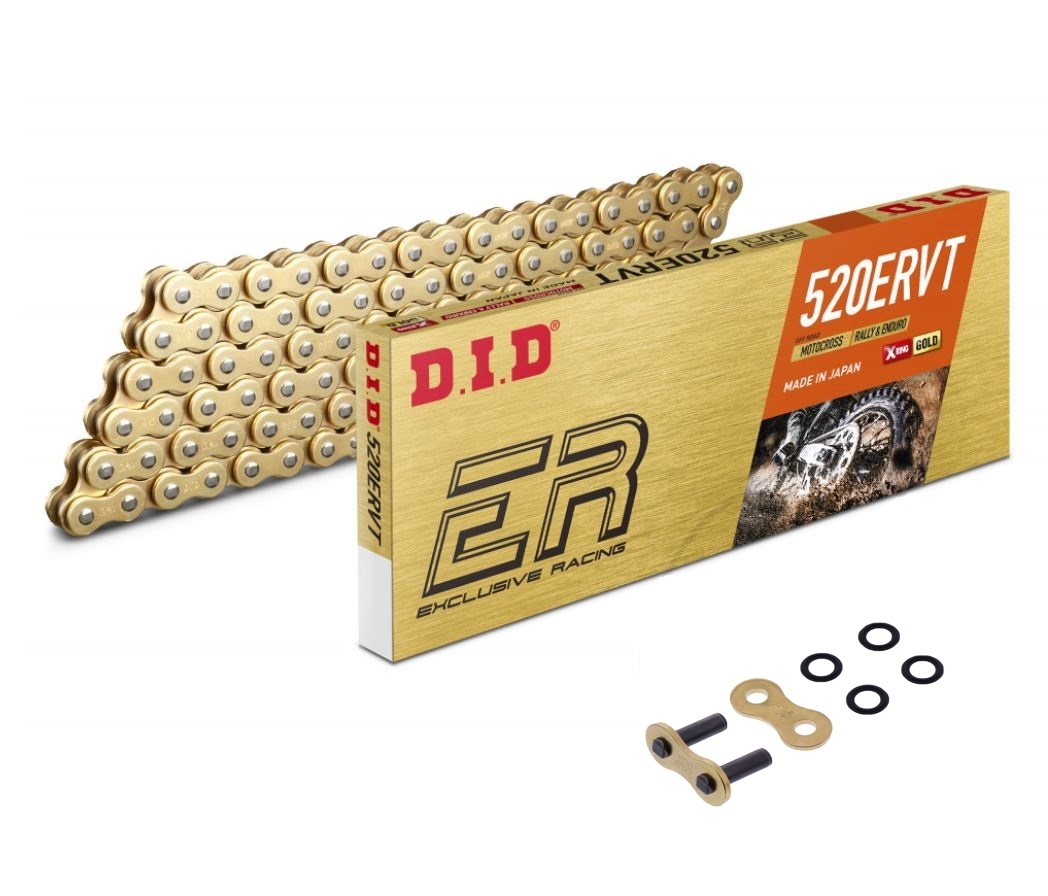 DID ERVT Enduro Motocross X-Ringkette Gold 520 Teilung 108 Glieder +Nietschloss