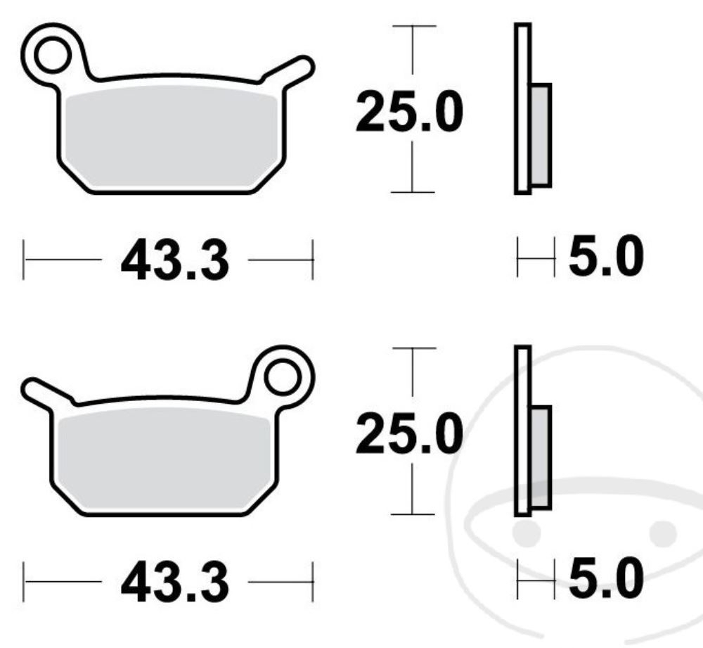 TRW MCB750SI Bremsbelagsatz für KTM SX50 LC 2002-23 Mini Pro-Senior SX65 2004-08 vorne+hinten