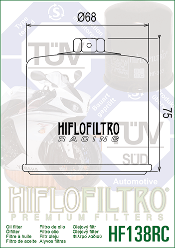 Racing Ölfilter HF138RC für Aprilia Cagiva Kymco Suzuki DL GSF GSR GSX GSXR