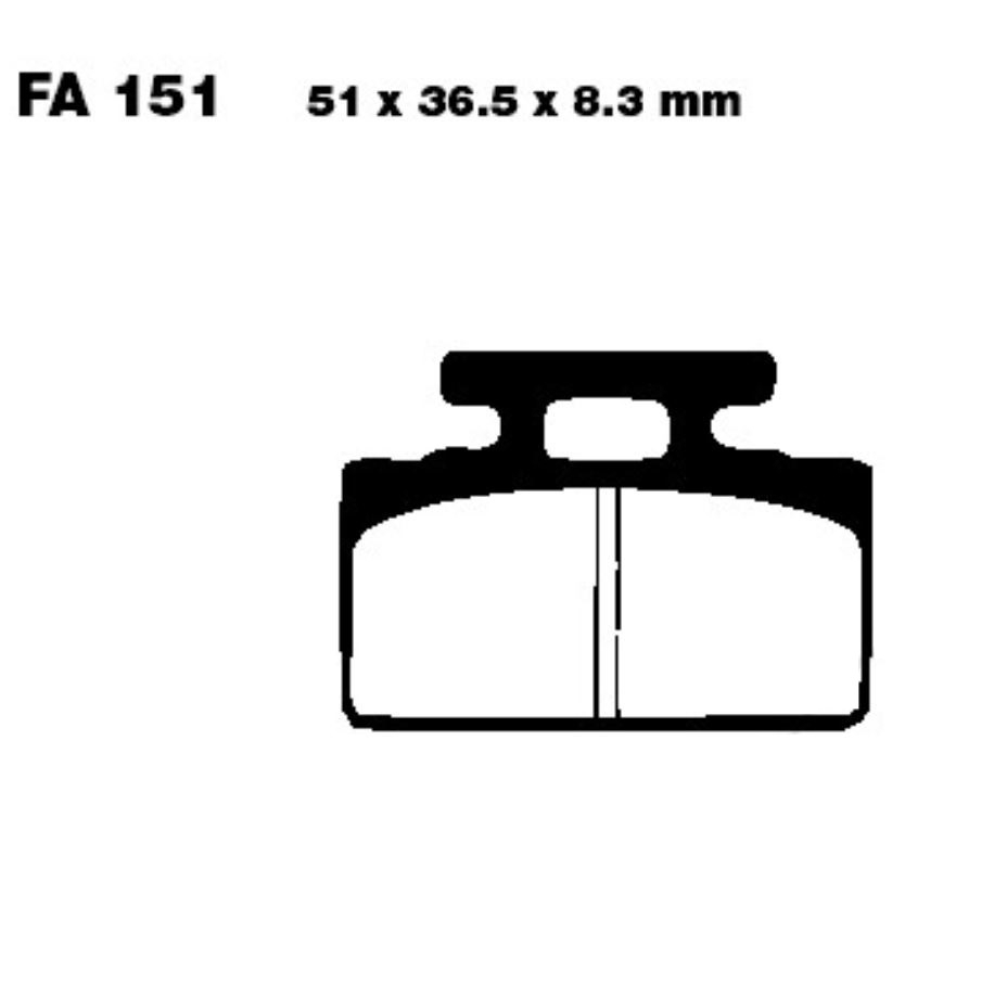 EBC Bremsbeläge SFAC151 für SYM Pure DD Mio Tonik 25 50 100 110