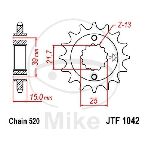JT Ritzel 16Z Teilung 520