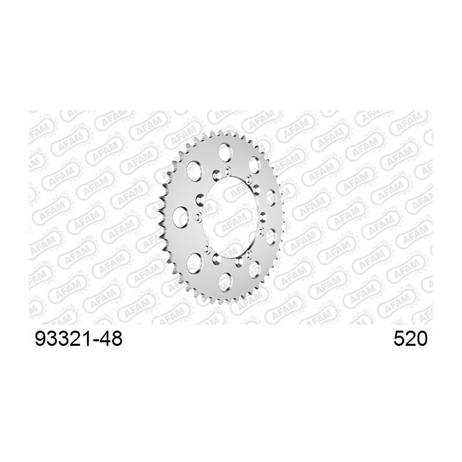 AFAM Kettenrad Teilung 520 48 Zähne Alu silber