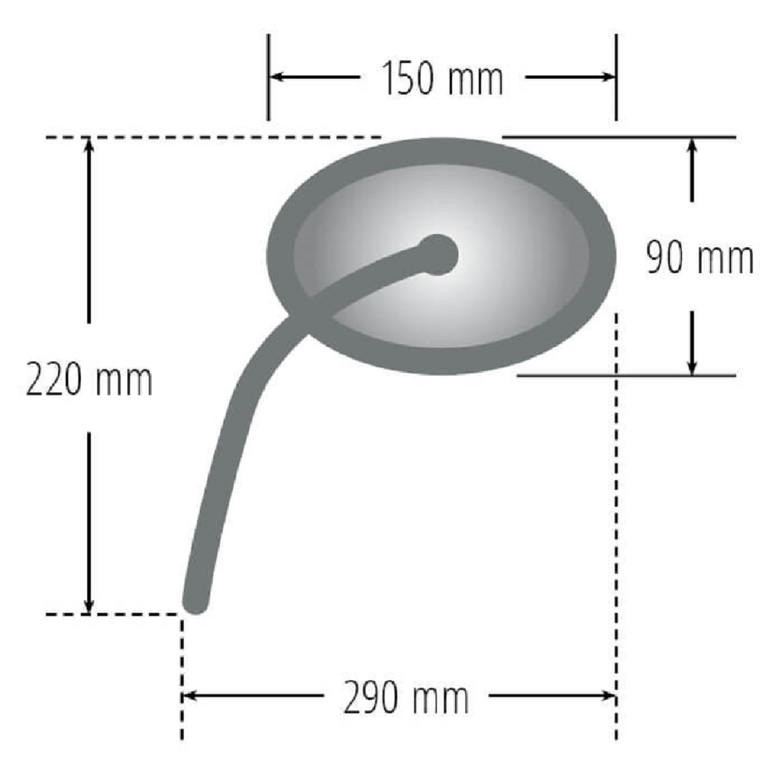 Verkleidungsspiegel für Yamaha FZ-6 600 S Fazer 2004-2006 rechts schwarz