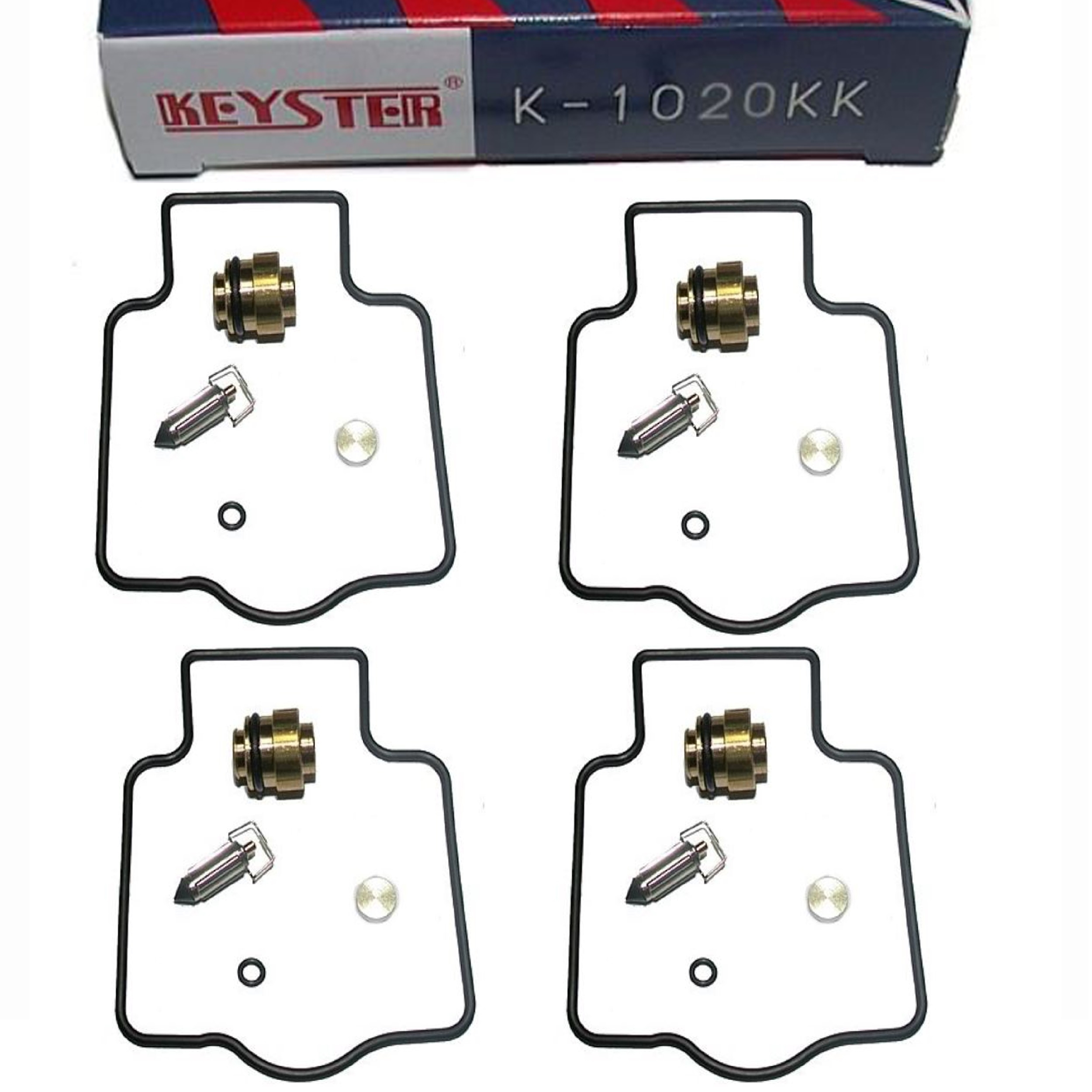 4x Keyster K-1020KK Vergaser Reparatursatz für Kawasaki ZX-9R 900 ZZR 1100 ZZR 1200