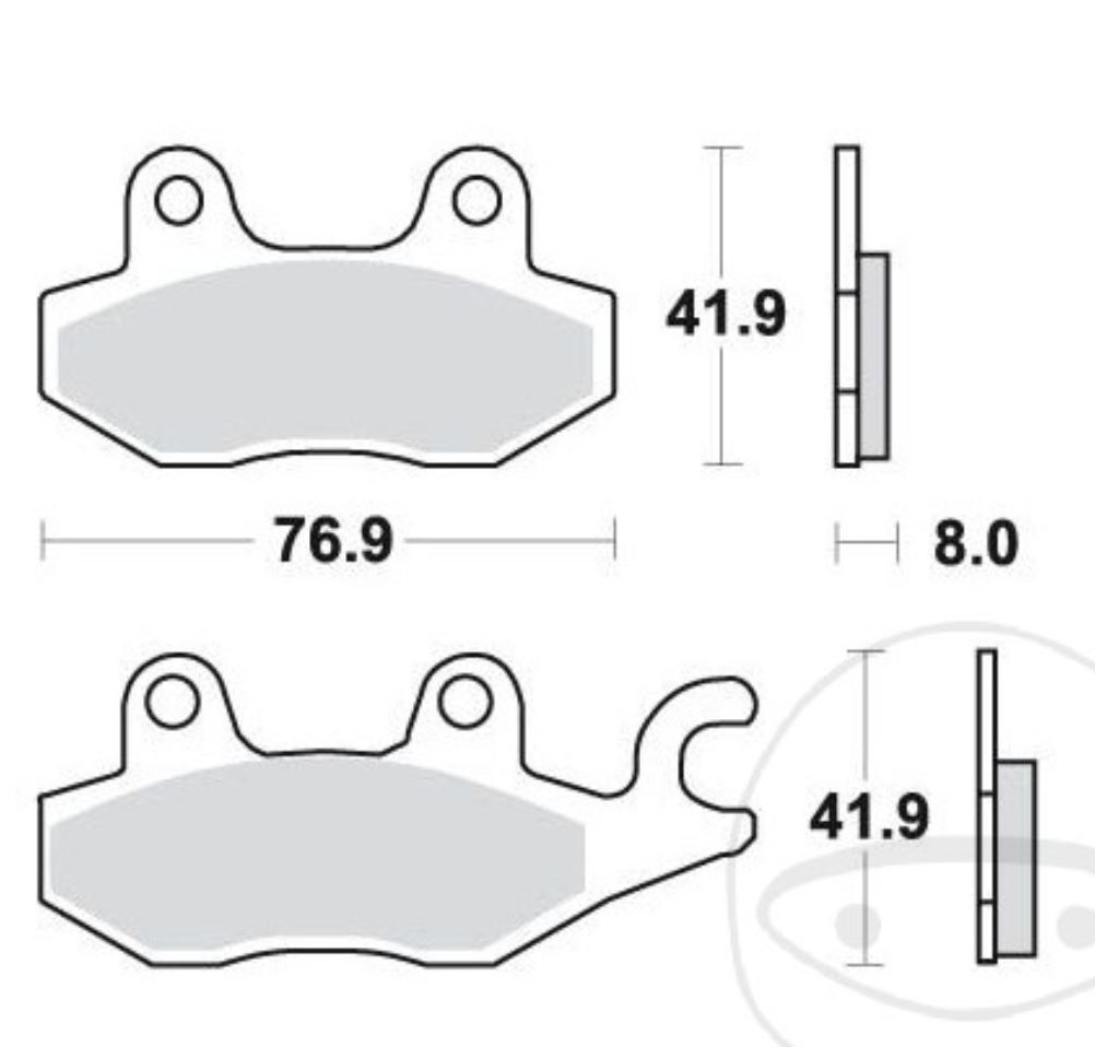 TRW MCB615SH Sinter Bremsbeläge für Kawasaki KLF KAF Yamaha YFM YFZ YXR Cagiva Suzuki DR LT-F LT-R