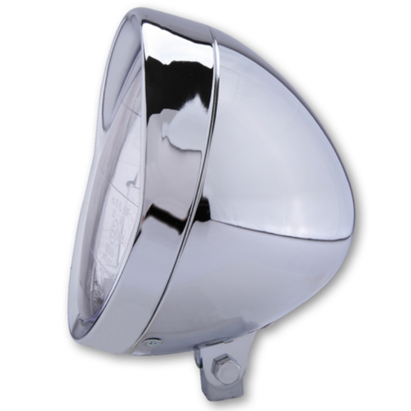 SHIN YO 6 1/2 Zoll Cruiser-Chromscheinwerfer mit Schirm untere Befestigung