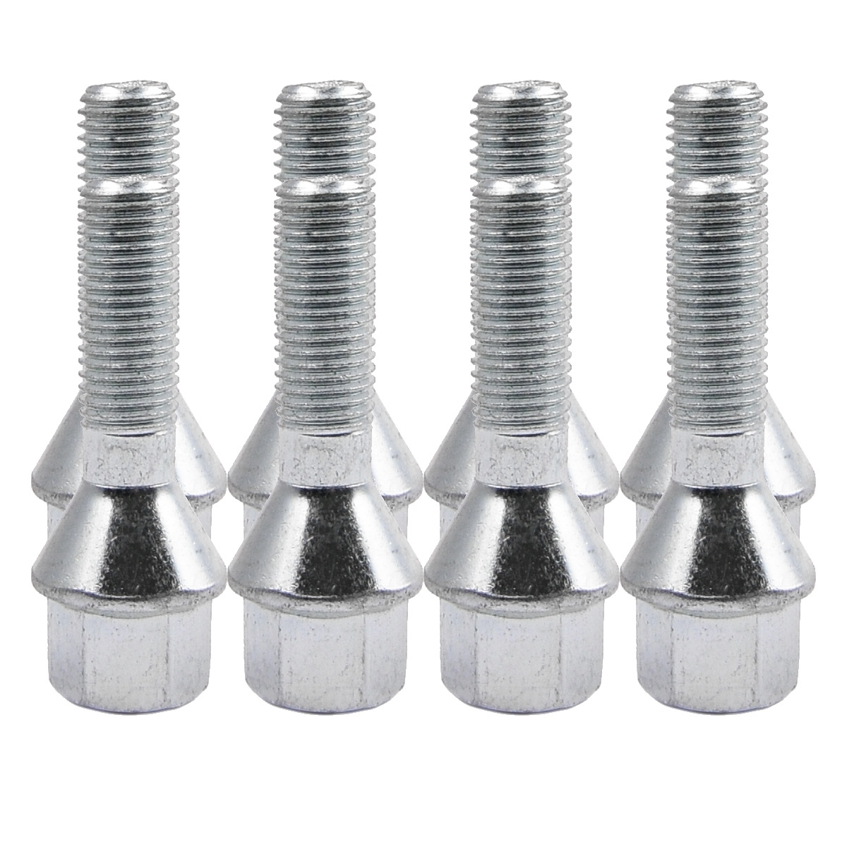 8er Pack Radschrauben Kegelbund M12 x 26mm