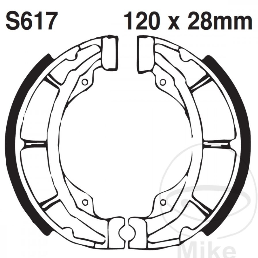 EBC S617 Bremsbacken mit Federn für Suzuki TS 50 XK TS50XK 1991-1997 RM 125 RM125