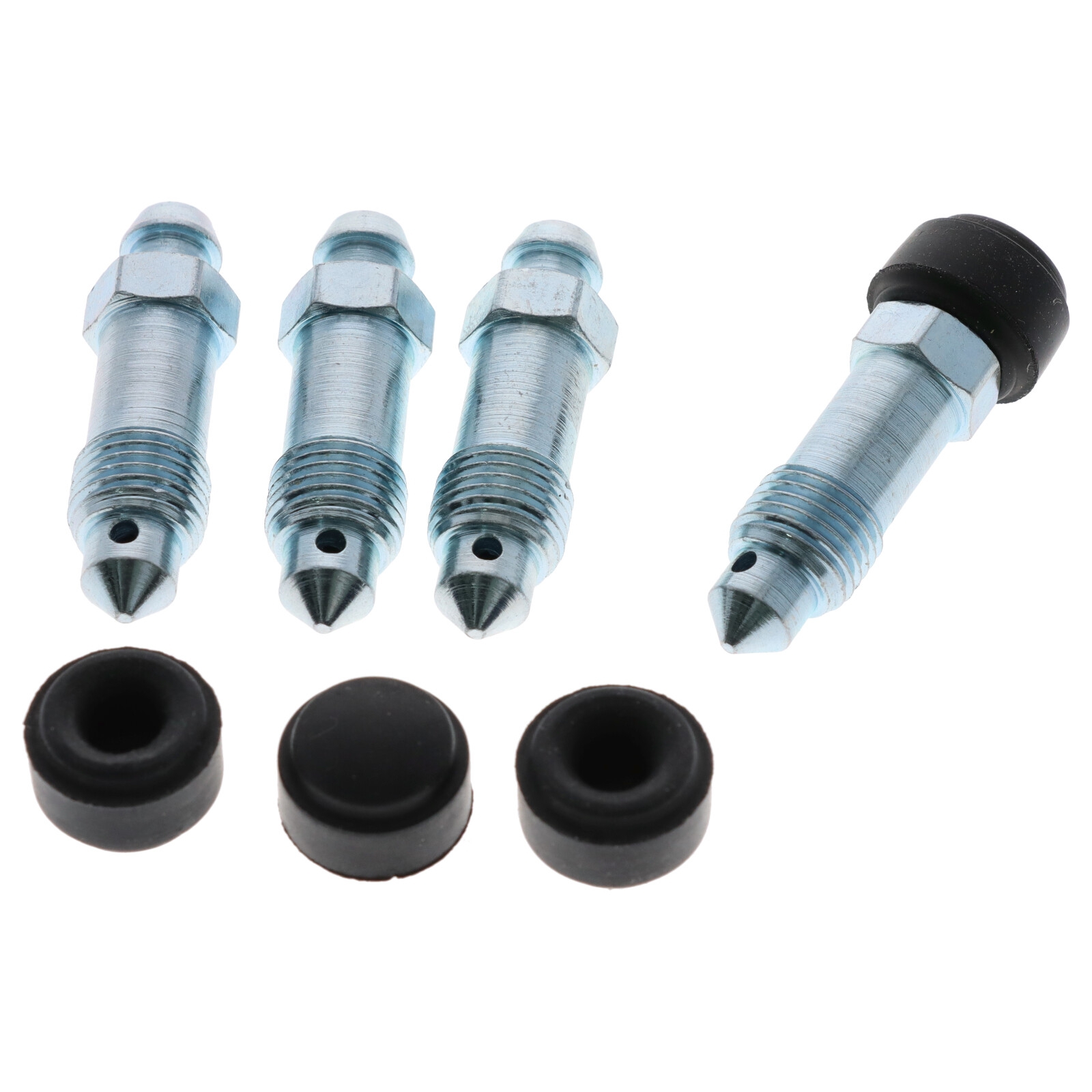 4x Quick Brake QB0018-4 Bremsen Entlüfterschraube Entlüftungsventil M10x1x36.5 SW10 mit Kappen