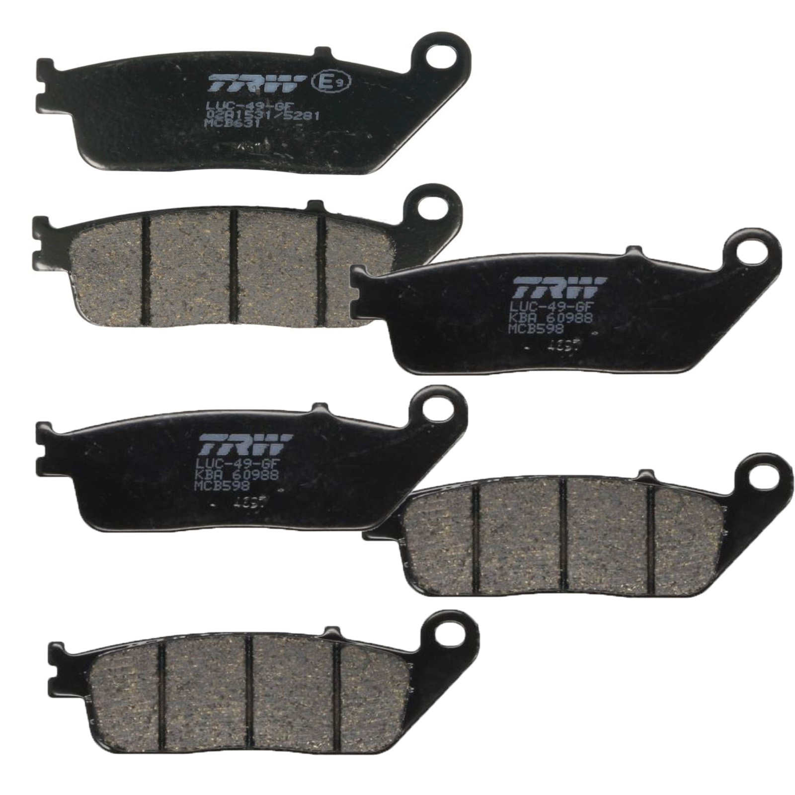 TRW Bremsbelagsatz für BMW C600 C650 C Evolution Honda CBR 1000 F ST 1100 vorne + hinten