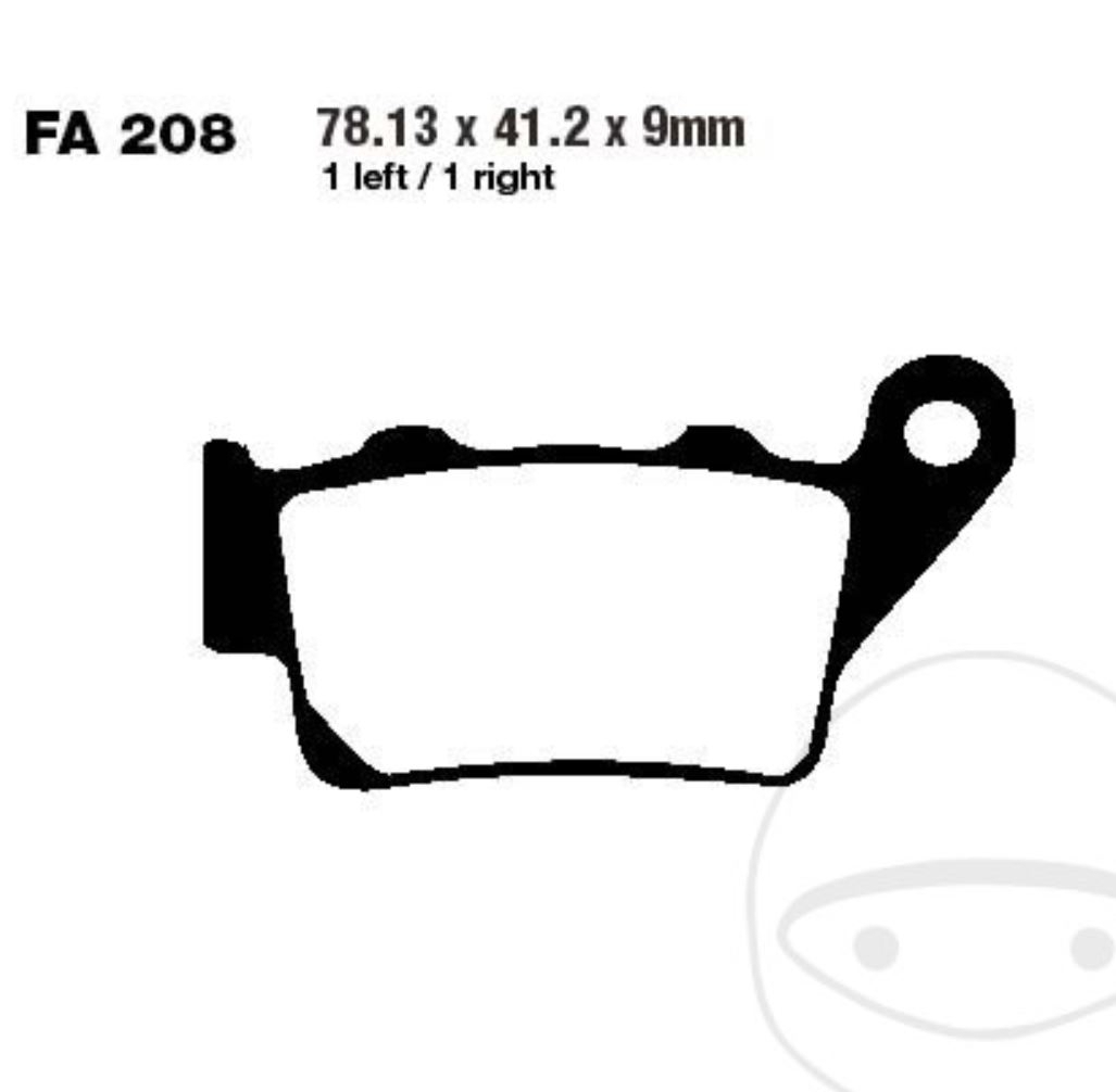 EBC Bremsbeläge FA208TT KTM 125 400 620 300 360 380 LC2 EXC EGS Duke SX SC