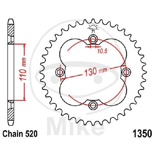 JT Kettenrad 40Z Teilung 520 JT Sprockets JTR1350.40