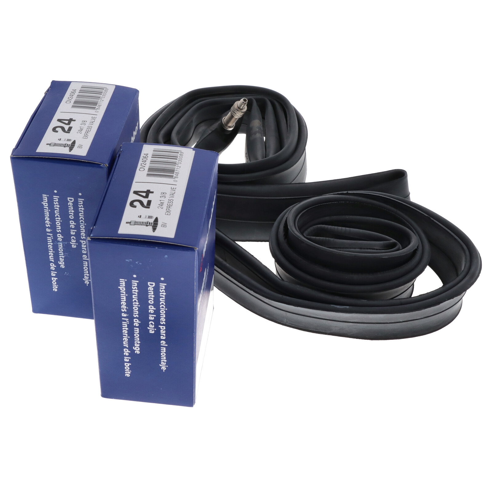2x Reifenschlauch Schlauch für Rollstuhl 24x1 24x3/4  24x1 1/8 mit Dunlopventil