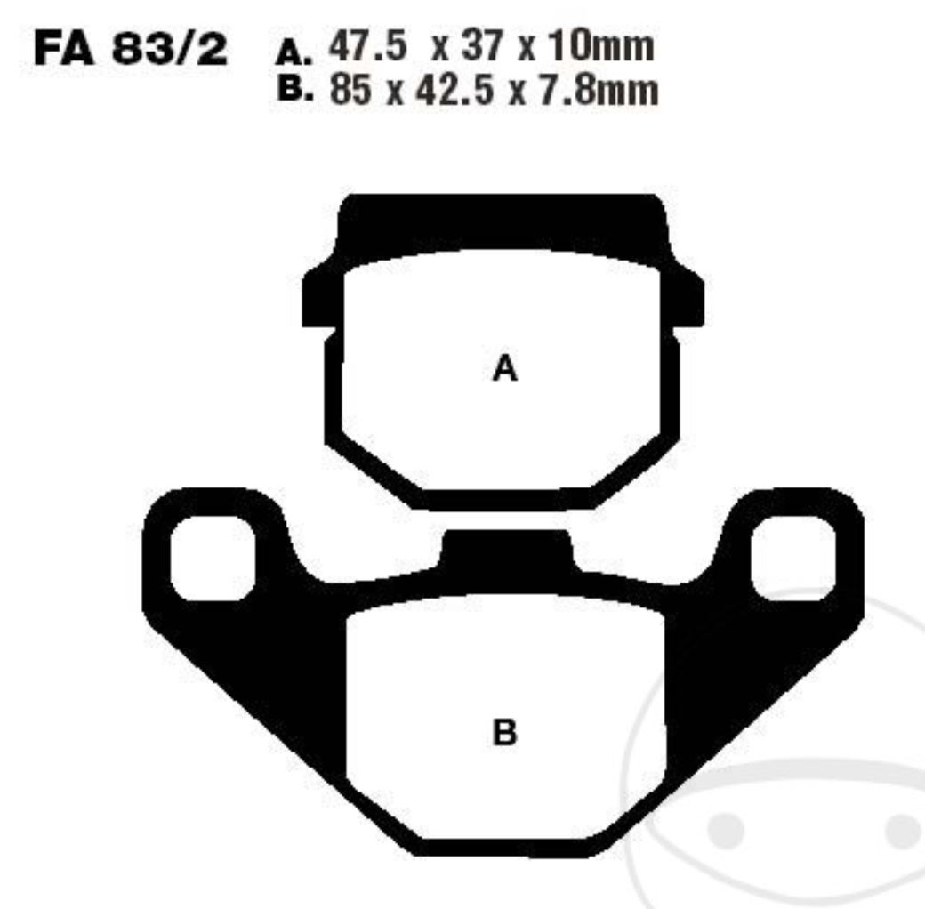 EBC Bremsbeläge SFA083/2 Honda Gilera Aprilia MB MCX Stalker Scarabeo  4T S DT