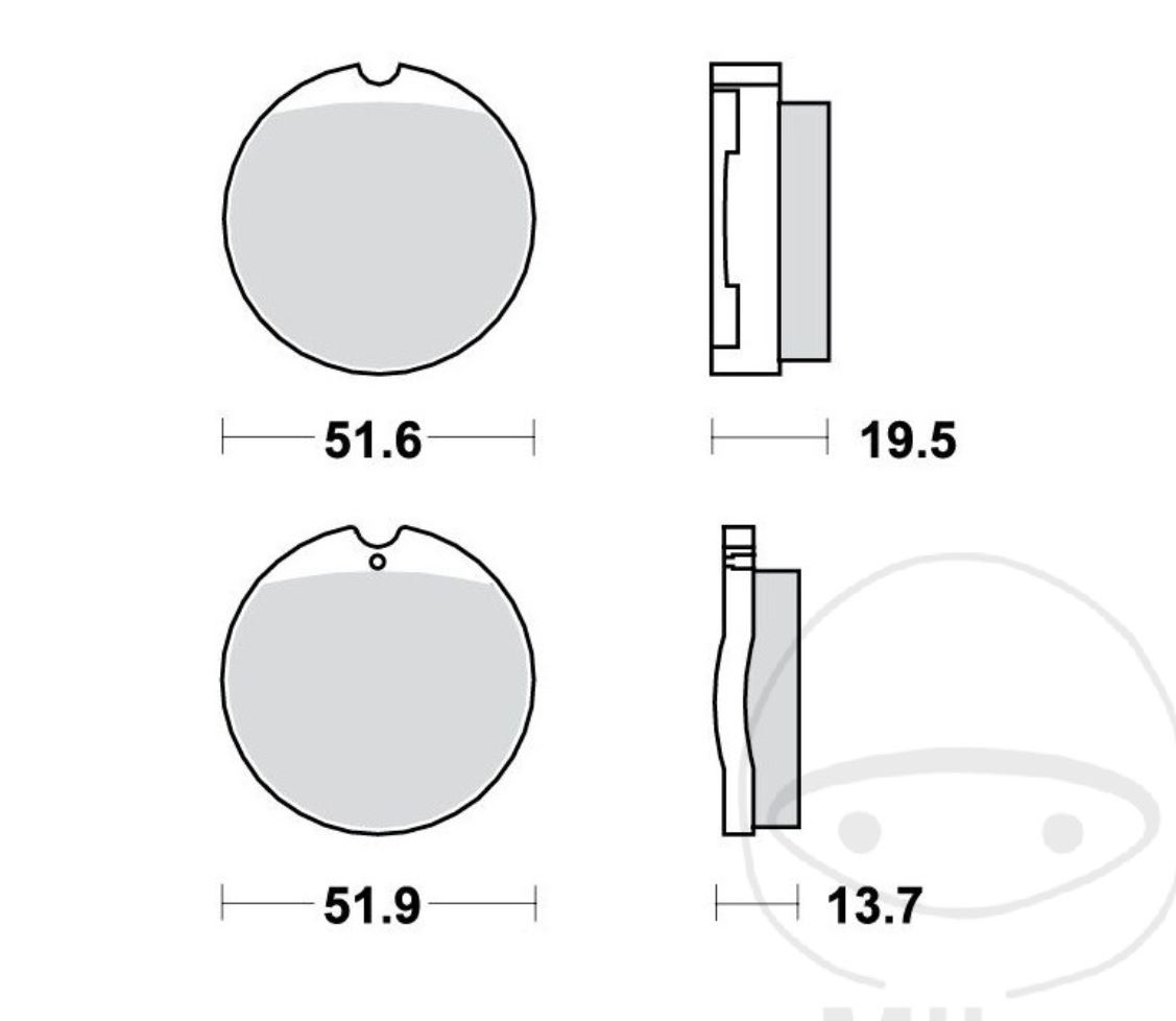 TRW MCB35 Bremsbeläge vorne für Honda CB500 K Four CB750 K Four CJ250 T CB350 350 400