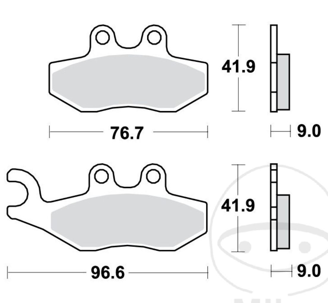 TRW MCB744EC Bremsbeläge für Piaggio Fly MP3 TPH Beverly X10 Gilera Runner Fuoco GP Vespa GTS