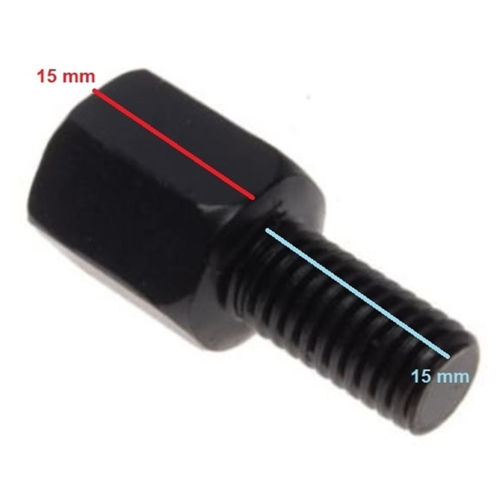 Spiegeladapter Satz M8 Rechtsgewinde auf M10 Rechtsgewinde schwarz Motorrad Roller Moped