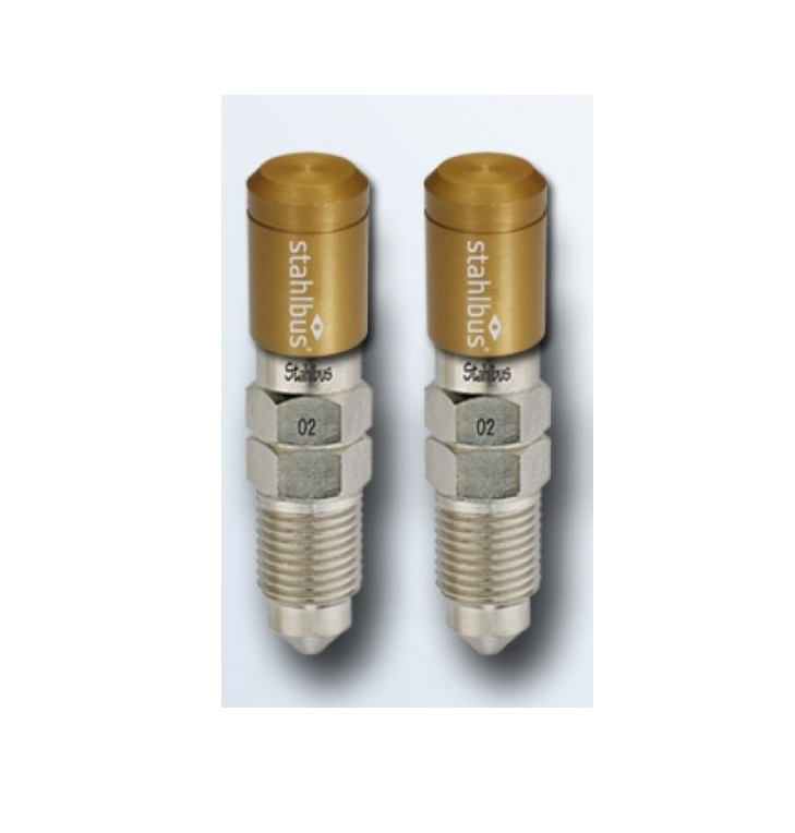 2x SB-110312 stahlbus Schnell-Entlüfterschraube Entlüfterventil M8x1.25x20 +Ventilkappen Gold