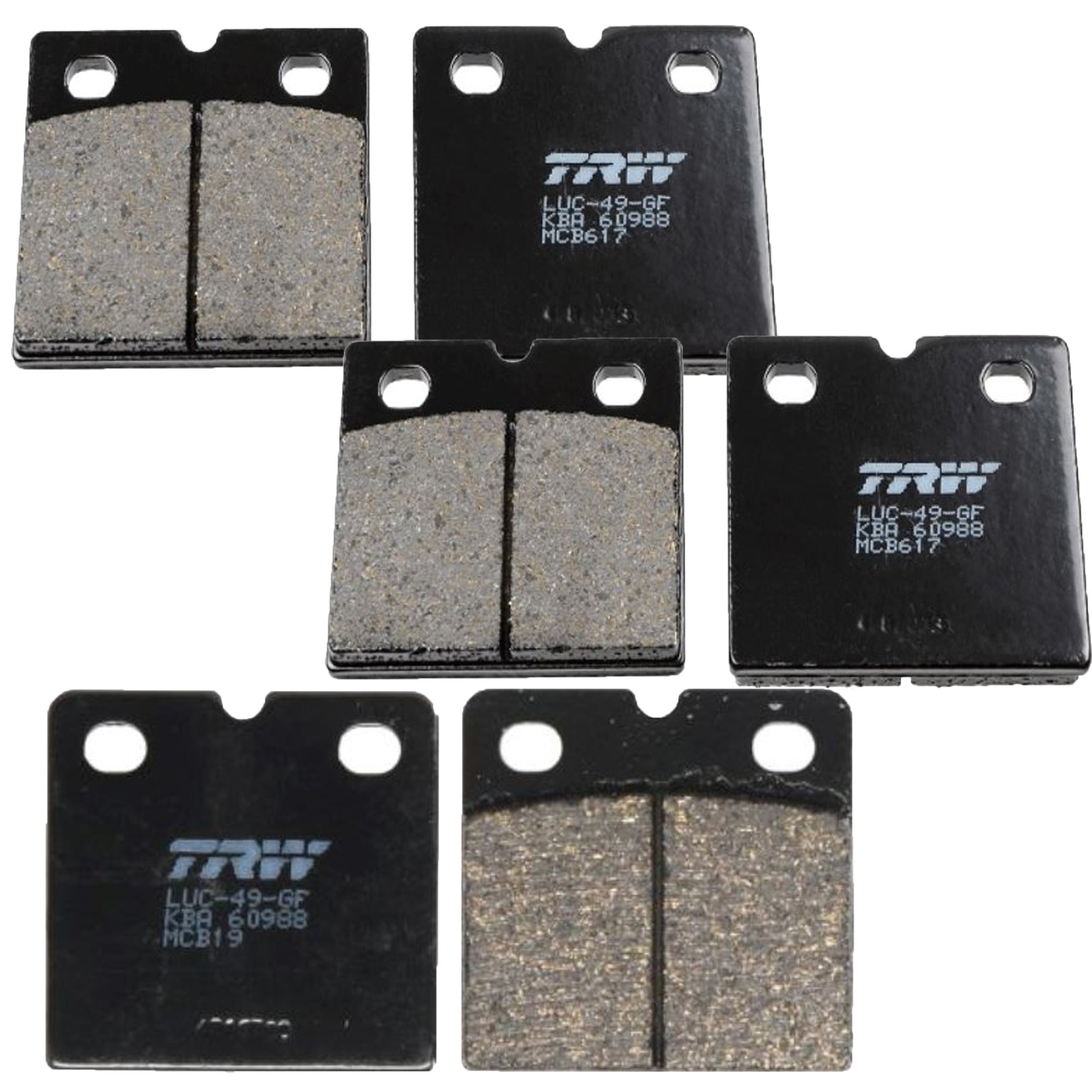 TRW Bremsbeläge Belagsatz für BMW R 80 R 100 RS RT K 75 K 100 vorne + hinten