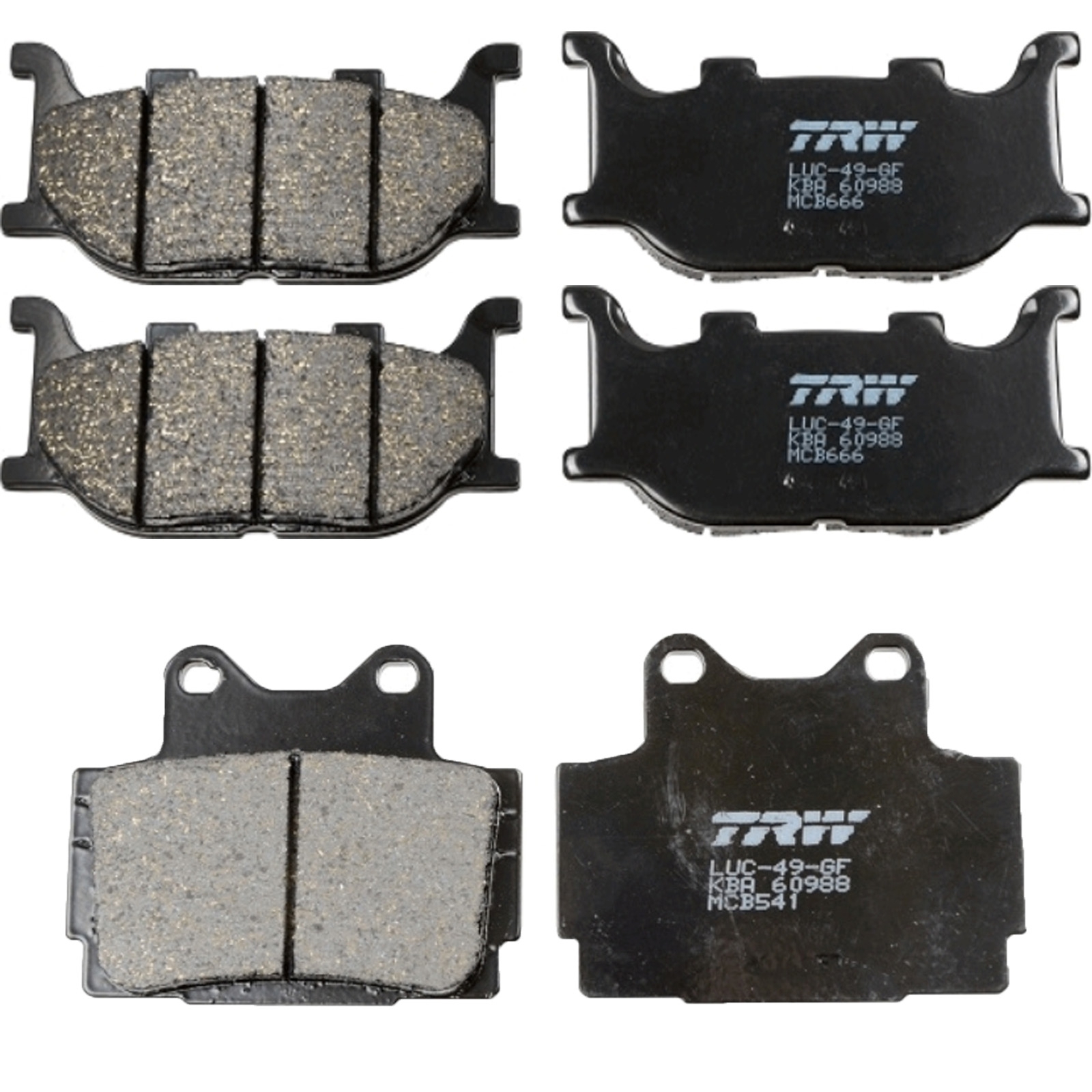 TRW Bremsbelagsatz für Yamaha XJ600 NH NN XJ 600 S Diversion XJR 400 vorne + hinten