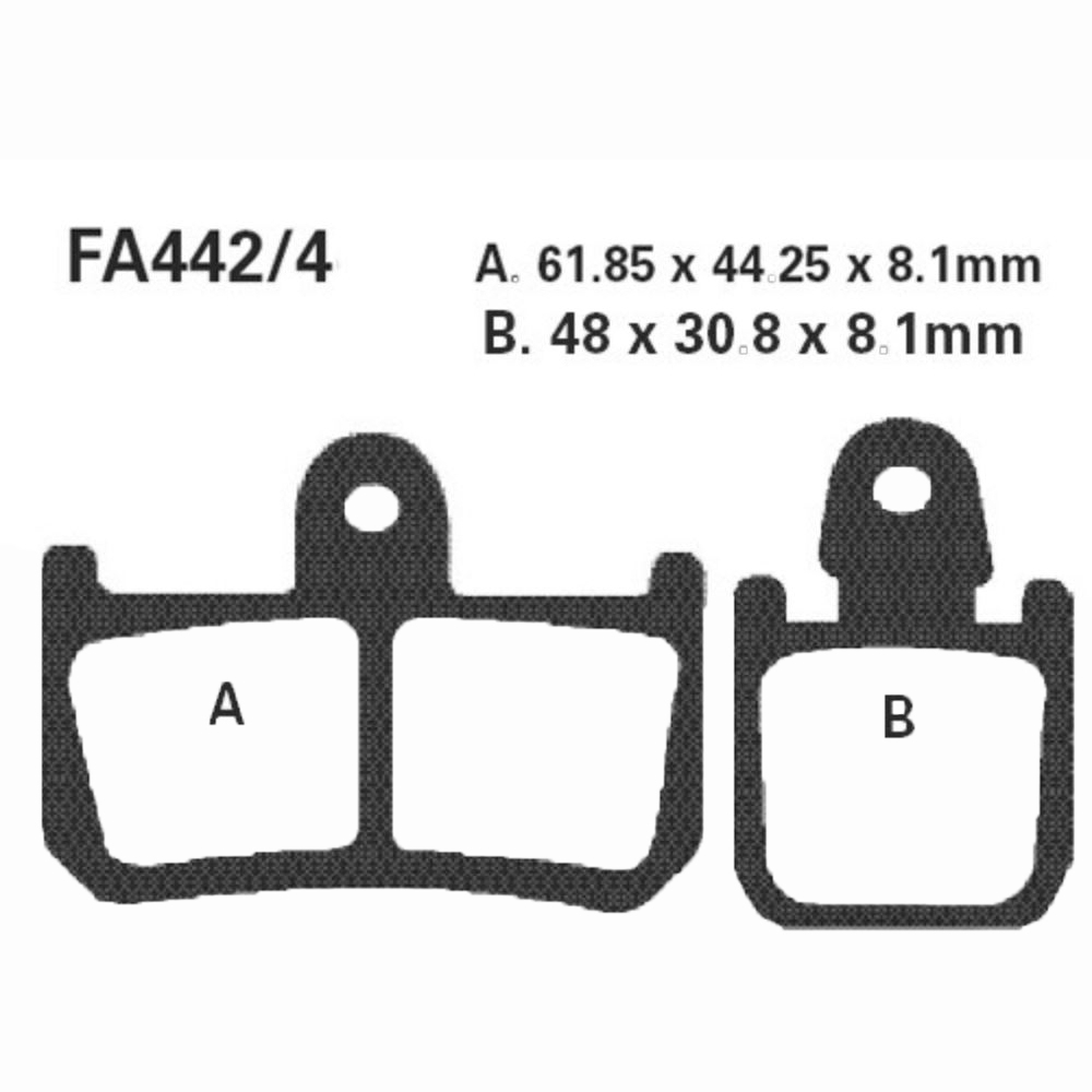 Sinter Race Bremsbeläge GPFAX442/4HH für Yamaha YZF-R1 1000 MT-01 VMX-17 1700